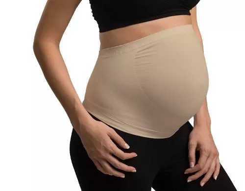 ElephANT Maternity Pregnancy Belly Band Back Support US Seller Beige/Black/White