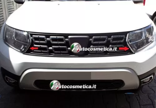 Phares Profils 2 Cadres Avant en Acier Chromé pour Dacia Duster II 2018-23