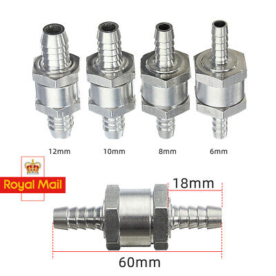 8 mm 2 PCS Non Return Valve One Way Inline 6mm 8mm 10mm 12mm Fuel Air Water Pipe Tube Hose 