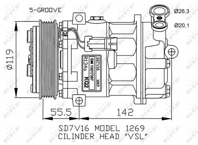 NRF Kompressor Klima Klimaanlage Klimakompressor EASY FIT 32818