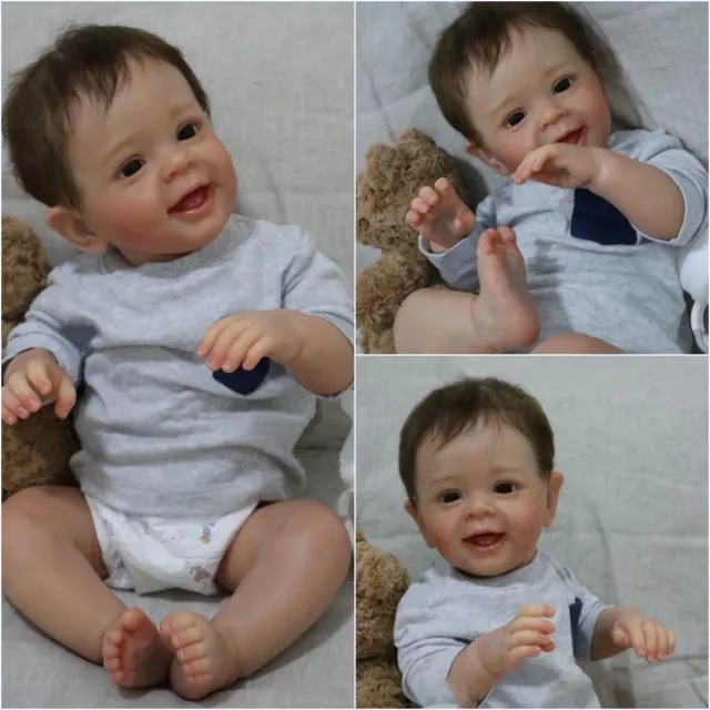 22" Reborn Dolls Baby Handmade Realistic Soft Vinyl-Silicone Newborn  Xmas Gifts