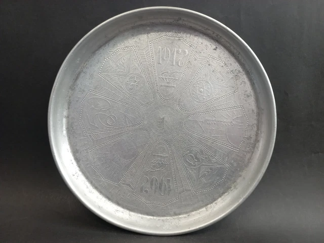 Soviet Vintage Aluminum Dish 50 Years of Soviet Power USSR 1917-1967 Communist