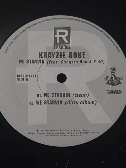 Krayzie Bone - We Starvin/Heated Heavy  5-Track Maxi Single 12" Vinyl Record 2