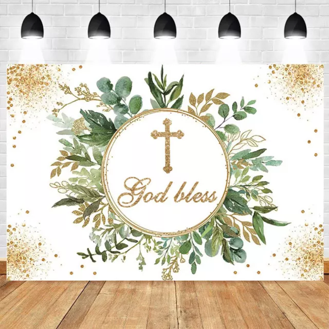 God Bless Backdrop Baptism Party First Holy Communion Background Photo Supplies