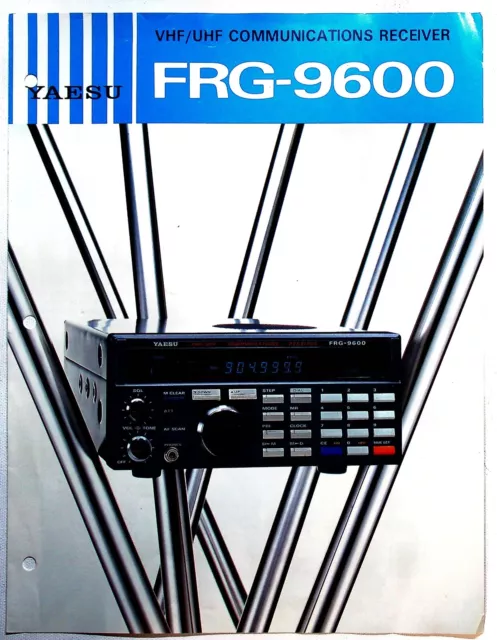 Yaesu Frg-9600 Communications Receiver 4 Sided Original Color Brochure