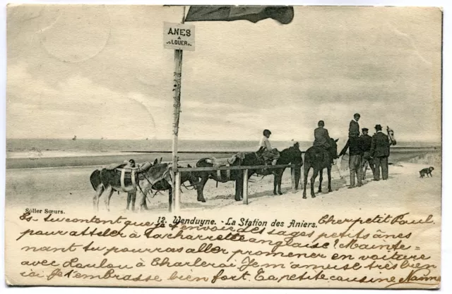 CPA - Carte Postale - Belgique - Wenduyne - La Station des Âniers - 1903 (SV6620