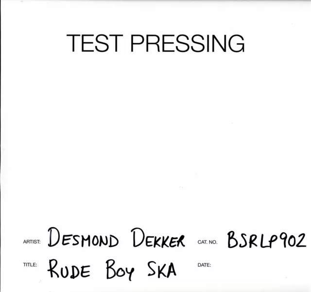 Desmond Dekker(Test Pressing Vinyl LP)Rude Boy Ska-Burning Sounds-BSRLP-M/M