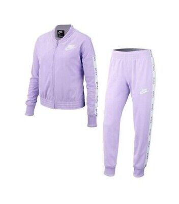Nike Sportswear Pants Jacket Set Tracksuit Black Cv9657-539 Girls S/M (Sj)
