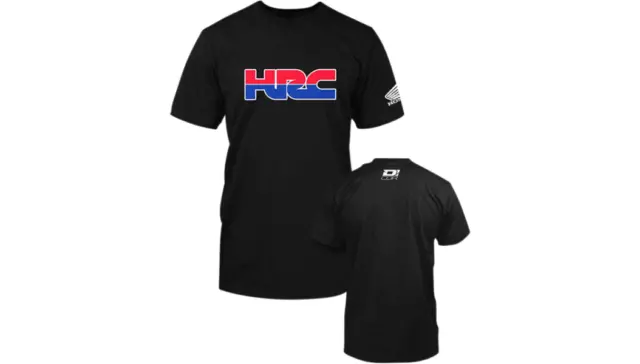 NEW HONDA APPAREL Honda HRC T-Shirt - Black - ADULT SIZES- MOTORCYCLE/OFFROAD