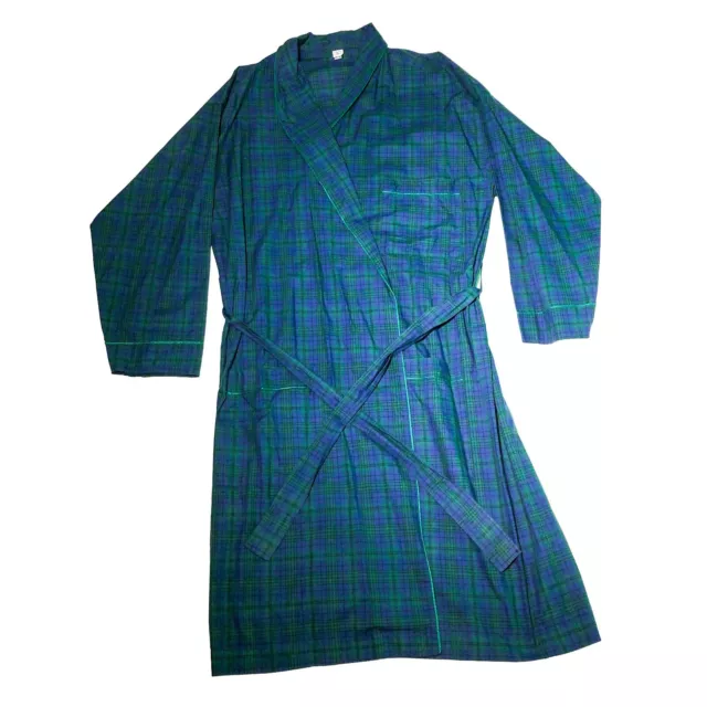 Vintage 1990s 90s Y2K Mall Goth Grunge Valentino Plaid Blue and Green Robe Rare