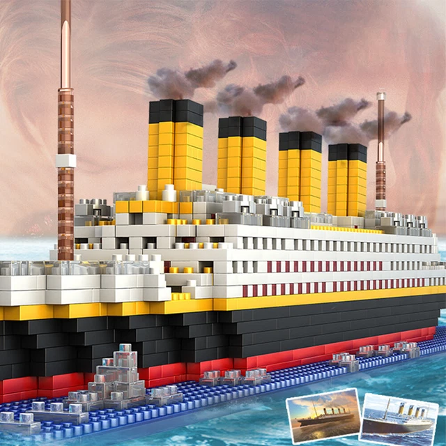 1860pcs/set TITANIC Ship Nano DIY Building Blocks Toys Boat Model Kids Xmas Gift