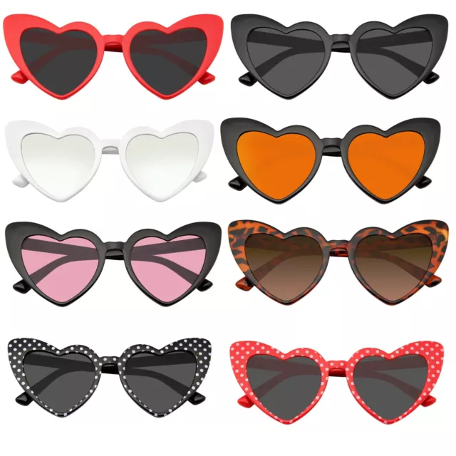 Sunglasses Women Womens Retro Vintage Fashion Heart Shape Sun Glasses