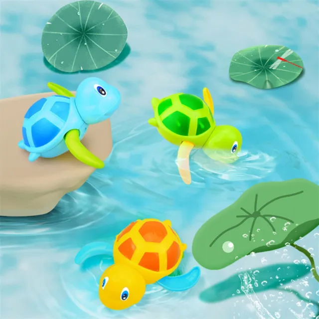 1pc Baby Bath Wind-Up Turtle Toys Swimming Pool Cute Tortoise Clockwork Play Toy