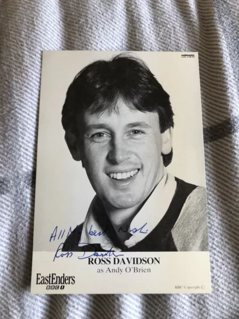 Ross Davidson  (Eastenders) Vintage Hand Signed Bbc Cast Card- Undedicated