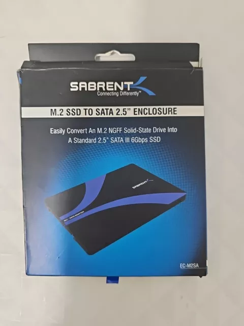 Sabrent M.2 SSD [NGFF] to USB 3.0 / SATA III 2.5-Inch Aluminum Enclosure EC-M2CU