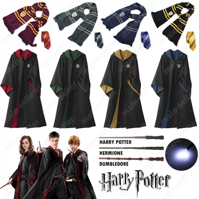 Harry Potter Kostüm Robe Mantel Umhang Krawatte Gryffindor Slytherin Hufflepuff