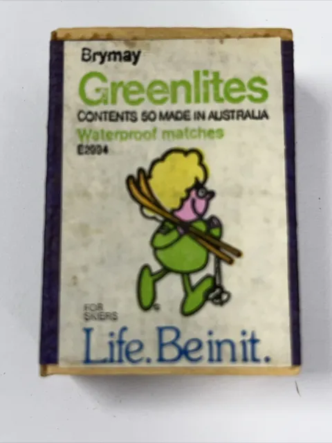 Brymay Greenlites  "Life. Be in it" For Skiers # 2 Plywood Matchbox