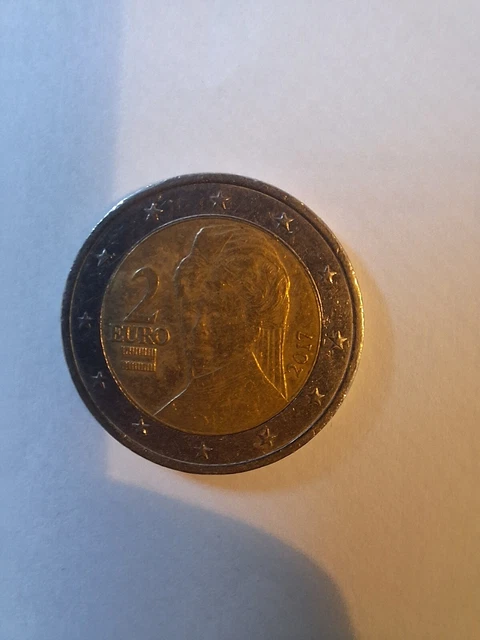 PIÈCE RARE, PIÈCE de 2 euros 2002 fautée, Bertha Von Suttner, Autriche