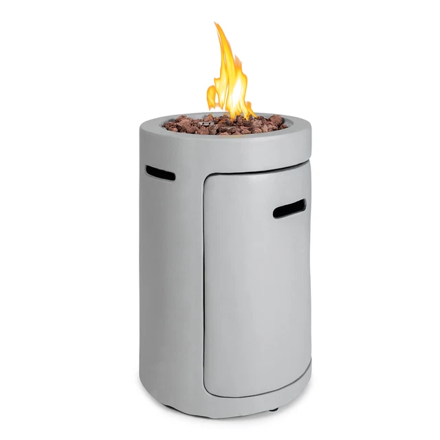 Heizstrahler Terrassen Heizer Garten mobile Feuerstelle Gas Heizung 13 kW Grau