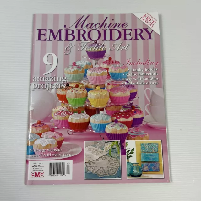 Machine Embroidery & Textile Art Magazines x 5 Sewing Craft Projects Lot 11 2