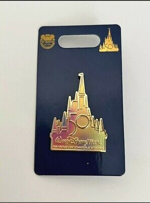 Walt Disney World Parks 50th Anniversary Cinderella Castle Logo Trading Pin