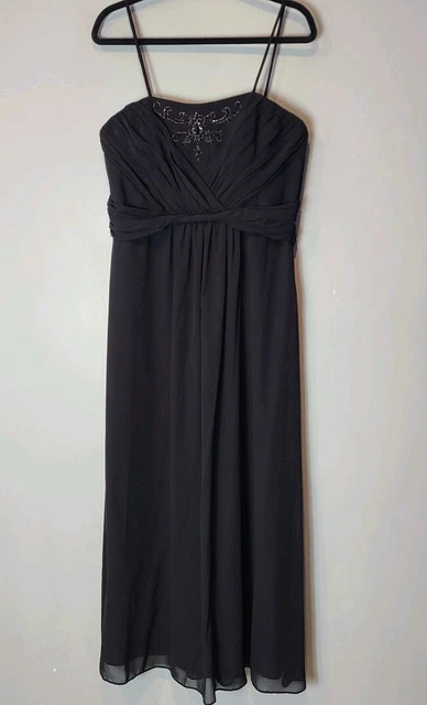 Vintage Y2K Dress Size Large Black Beaded 1920s Regency Wedding Gatsby 20s Vintage Y2K Dress Size Large Black Beaded 1920s Regency Wedding Gatsby 20s