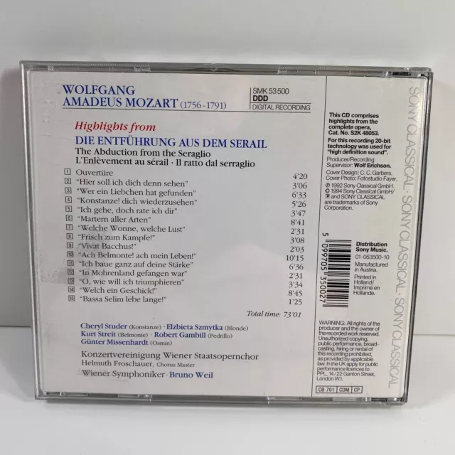 Mozart - Die Entführung Aus Dem Serail 1994 CD 2