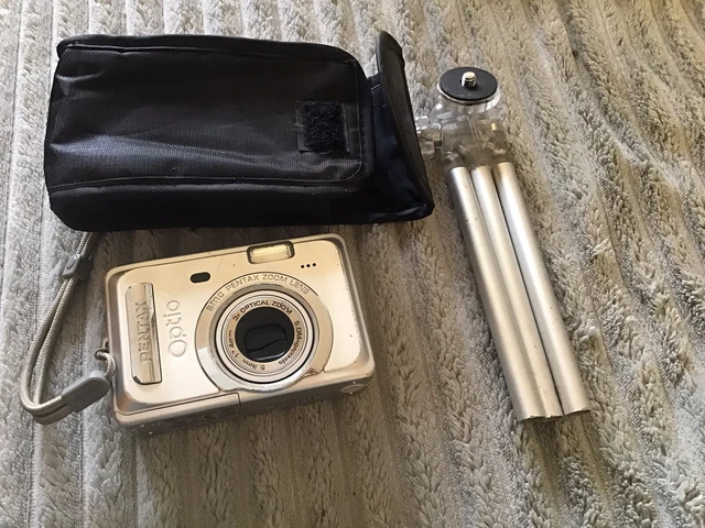 Pentax Optio S55 - 5.0 MP - 3x Optical Zoom Digital Camera AA Battery Silver