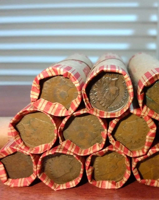 Sealed Wheat Penny Roll W/ Indian Heads! Wheat Cent Lot 1909-1958 Vintage Coins