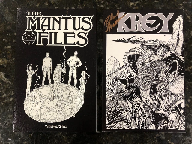 Krey Vol 1 TPB & The Mantus Files Vol 1 TPB 2022 - Silverline Comics - SIGNED