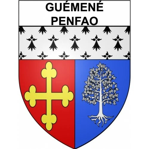 Autocollant Blason Ville De Guérande (44) - Pour Plaque D'Immatriculation - 2 Pièces, Résistant Aux UV