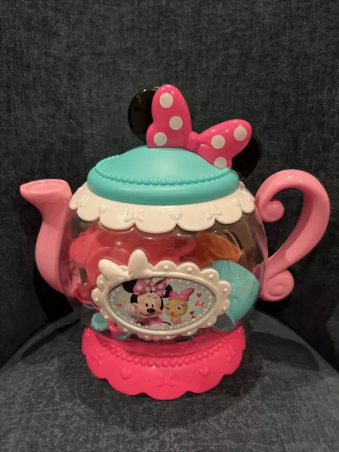 Just Play Minnie Bow Tique Teapot Girl Tea Party Set Kids Toy Pretend Disney Jr