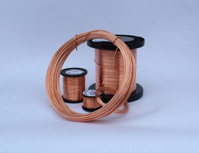 BARE SOFT PURE COPPER WIRE  0.9 - 5mm full SIZE range / unplated  solid 500g