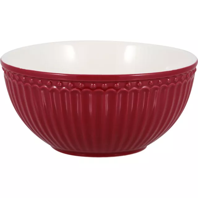 Greengate Coquille Alice Rouge 450 ML Bol à Céréales Everyday Vaisselle Claret