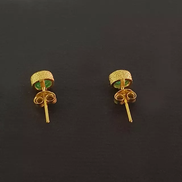 Pendientes de cumpleaños de boda con piedras preciosas esmeralda Joyería de... 3