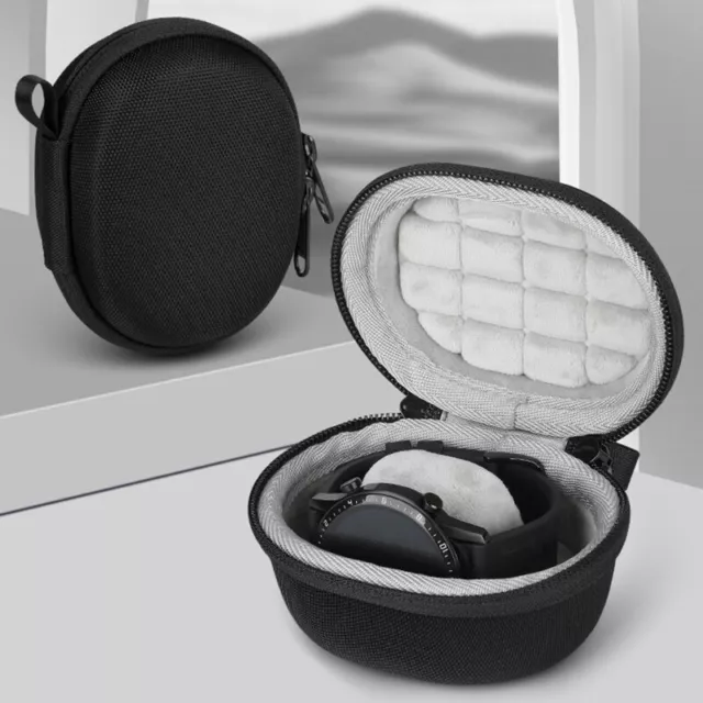 Cushioned Waterproof Zippered Single Wrist Watch Case Storage Box for Smartwatch 2