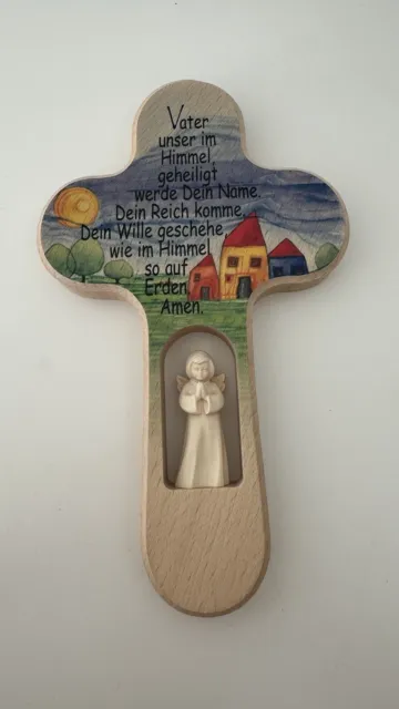 Kreuz Wandkreuz Holzkreuz Kruzifix Taufkreuz für Taufe 20cm NEU Ostern Jesus