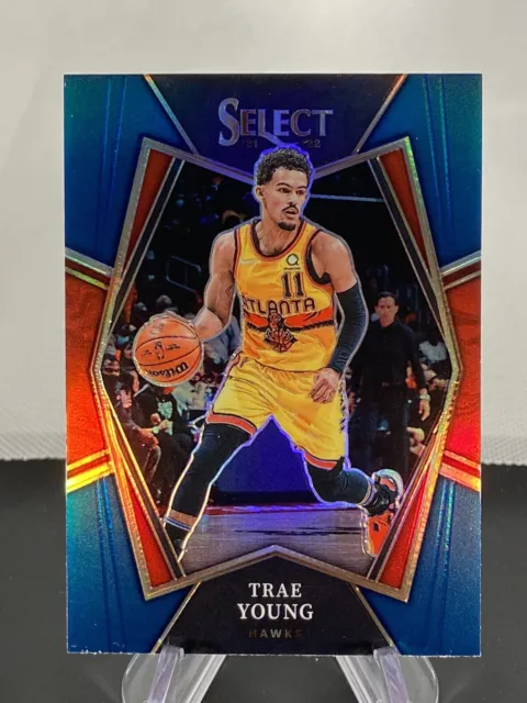 2021-22 Panini Select Premier Level Trae Young #131 Retail Blue Silver Hawks