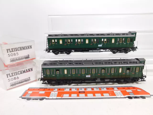 DD326-1# 2x Fleischmann H0 DC Abteilwagen DRG: 5085/20 664+5086/41 800 TOP+OVP