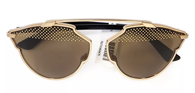 Christian Dior So Real Studded RHL5V Sunglasses Gold Black Brown 3