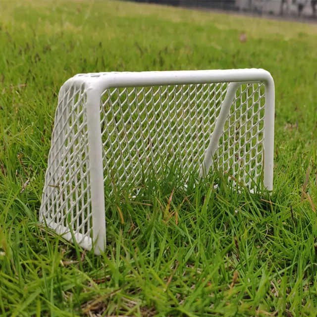 1:48 Scale Dollhouse Miniature White Metal Football Goal Doll's House Décor Toys