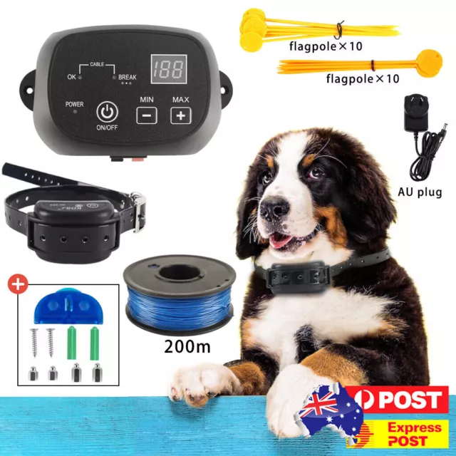 Wireless Invisible Dog Fence Electric Boundary Pet Containment Collar System AU