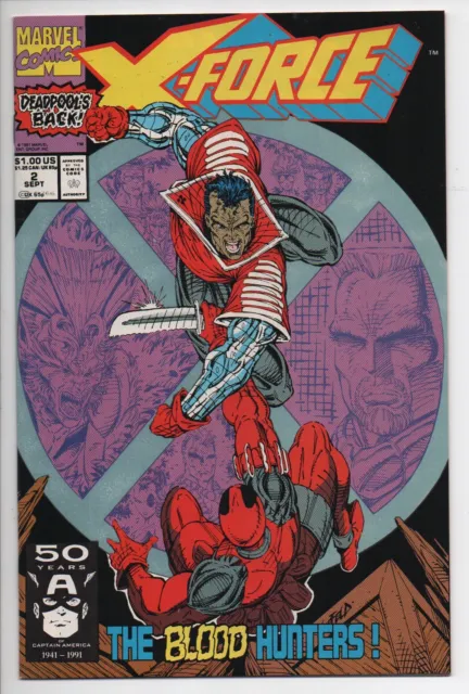 X-force 2 The Blood Hunters 2nd Deadpool Back Marvel Comics Book 1991 Vintage