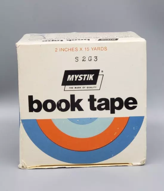 Mystik Plastic Coated Cloth Self-Stick Book Tape 2 inches White Nos