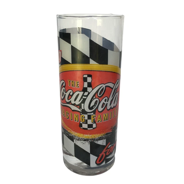 Vintage Coca-Cola Drinking Glass  The Racing Family, “Driving Your Thirst” 1999