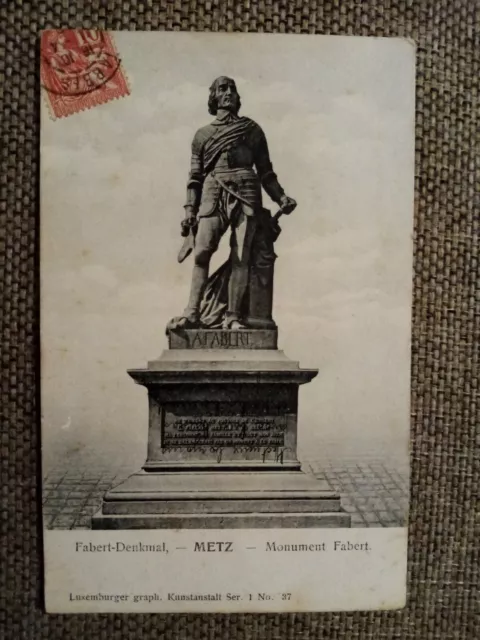 Cpa Metz Monument Fabert
