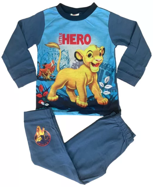 Boys Pyjamas The Lion King Little Hero Pj Set Night Wear Simba 1-6 Years New