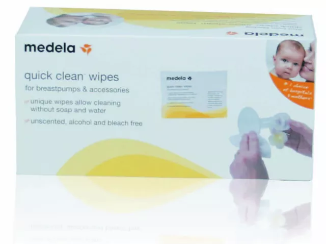 Medela Schnellreinigungstuch Brustpumpe Kit Zubehör Reinigungstücher 40Er-Pack #87059