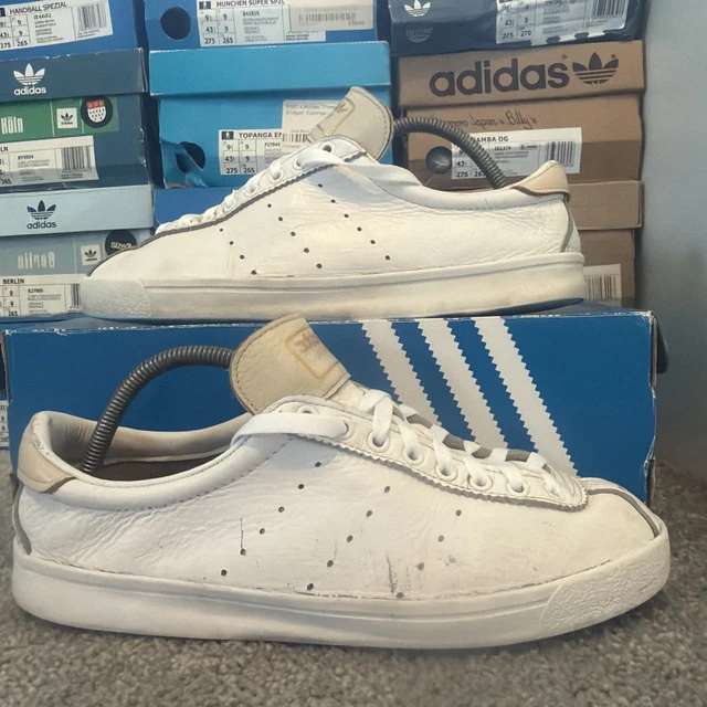 SIZE UK 9 Adidas Lacombe Spzl White Leather Trainers Originals Spezial  Retro 16.15 - PicClick UK