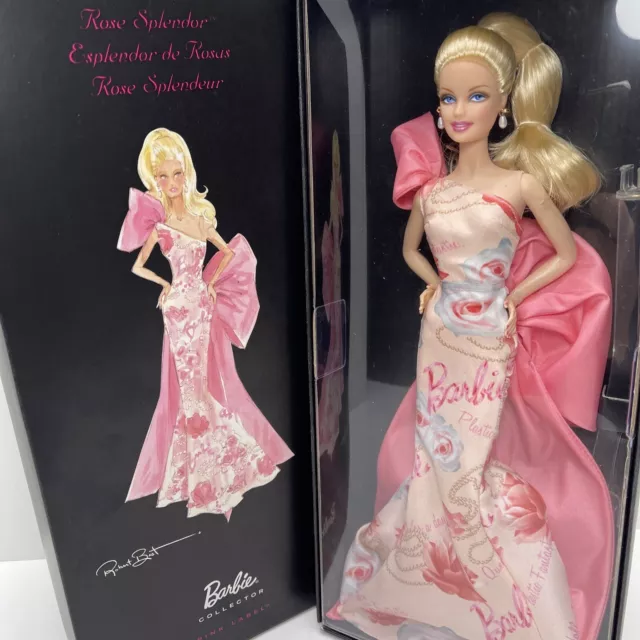 New 2010 barbie avon caucasian on sale rose splendor doll pink label t4349